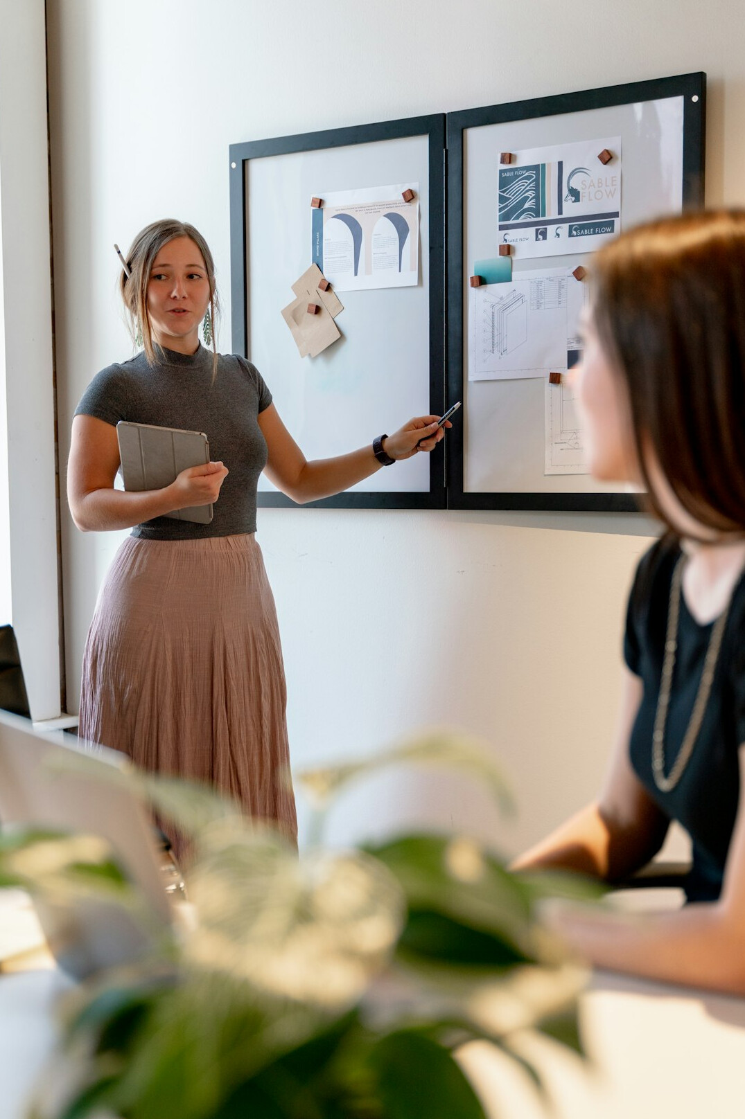 employees in office discussion